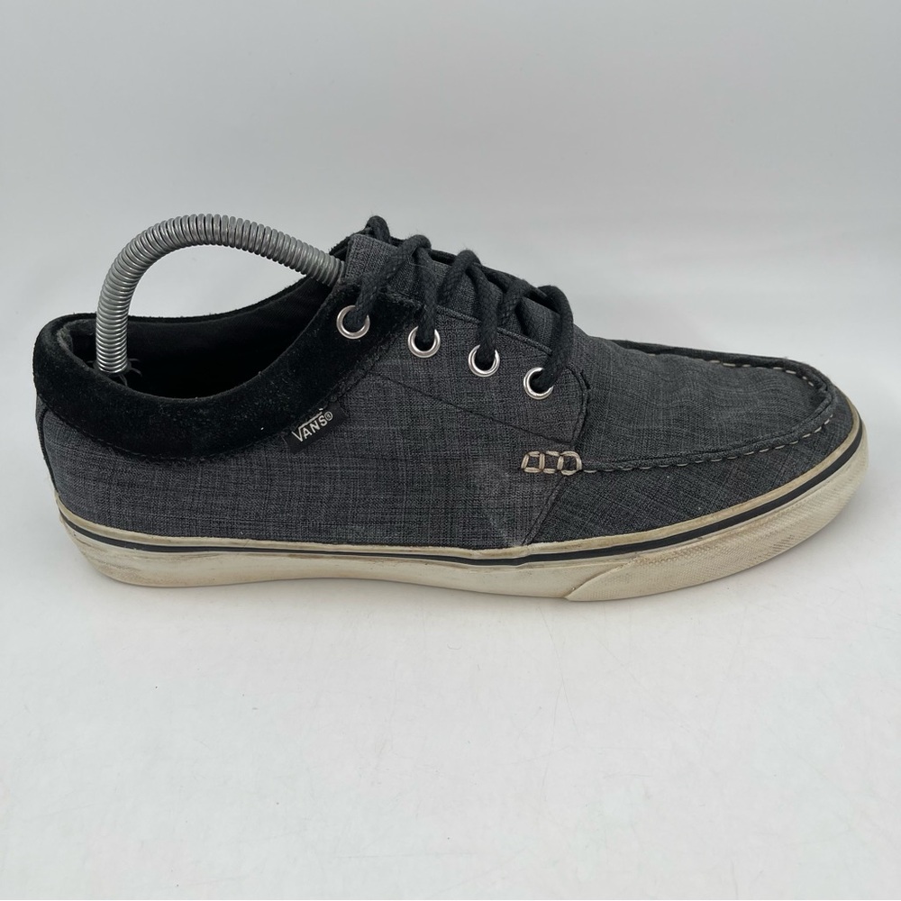 Vans Men’s SK8 Lo Moc-Toe Black White Stitched Sneakers Shoes - Size 9.5
